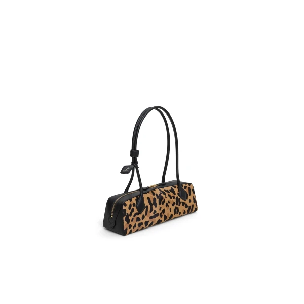 Alaïa Le Teckel Medium Bag In Leopard Haircalf - Alaia Bags - Laser Cut Luxury - Shop at Coveti