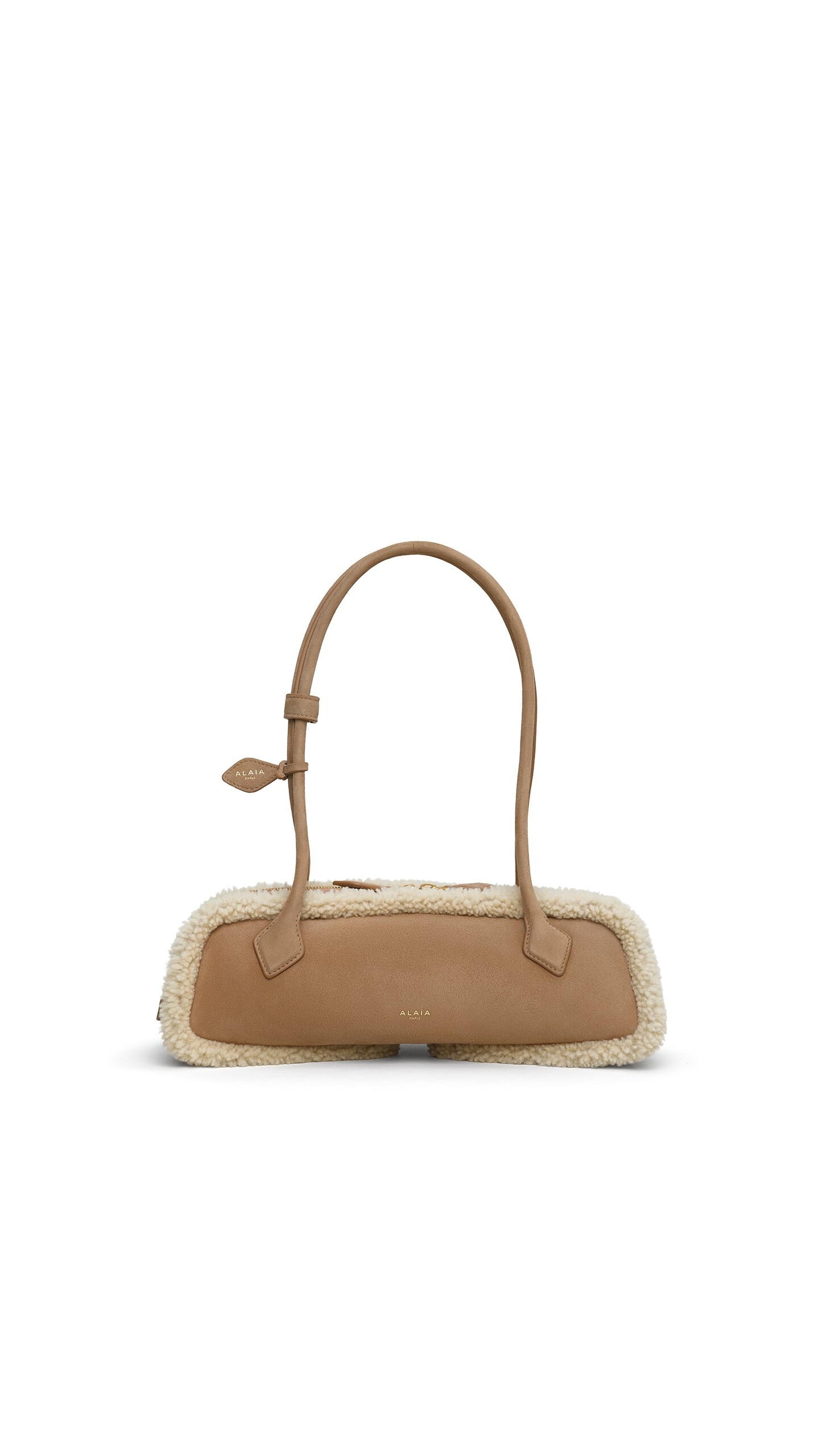 Alaia Le Teckel Medium Bag In Merino Shearling