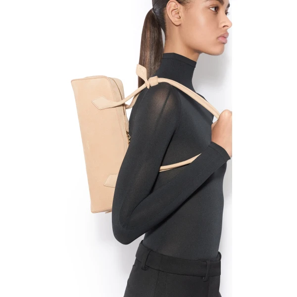 Alaïa Le Teckel Medium Bag In Nubuck - Alaia Bags - Laser Cut Luxury - Shop at Coveti