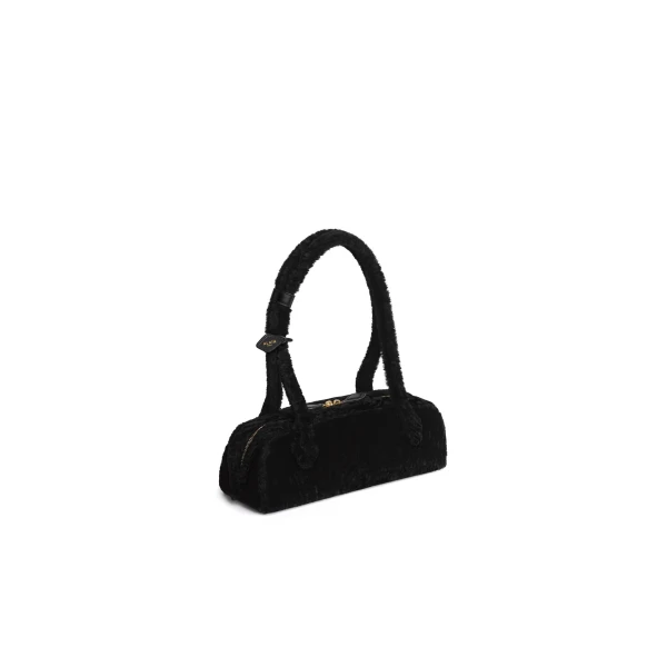 Alaïa Le Teckel Medium Bag In Shaved Shearling - Alaia Bags - Laser Cut Luxury - Shop at Coveti