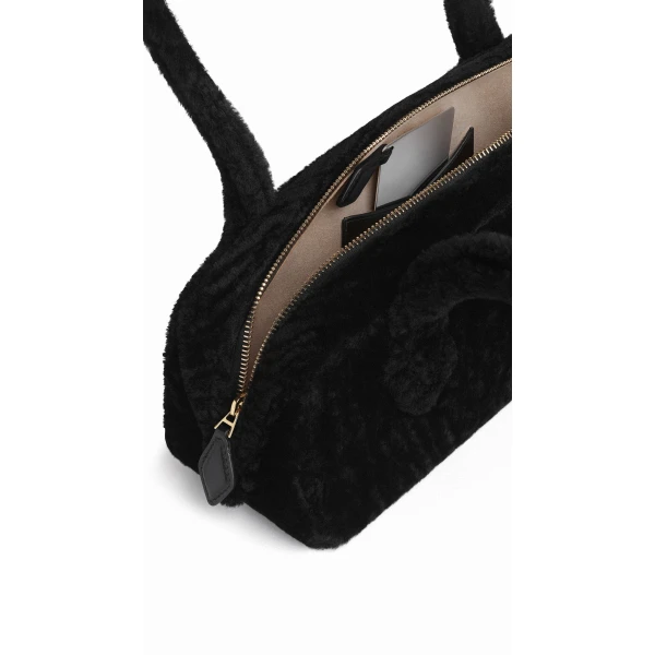 Alaïa Le Teckel Medium Bag In Shaved Shearling - Alaia Bags - Laser Cut Luxury - Shop at Coveti