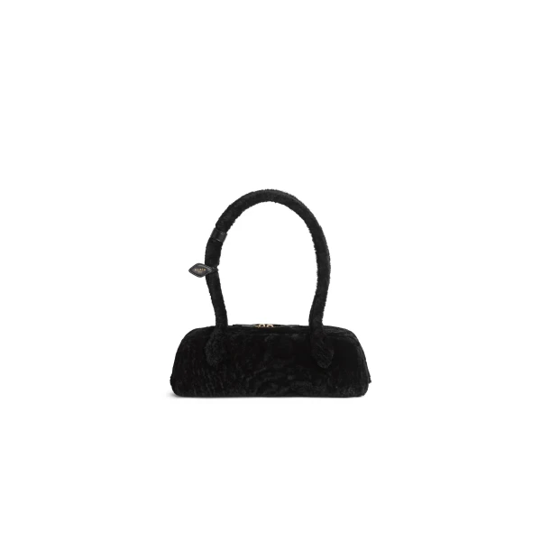 Alaïa Le Teckel Medium Bag In Shaved Shearling - Alaia Bags - Laser Cut Luxury - Shop at Coveti