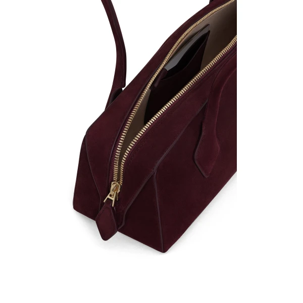 Alaïa Le Teckel Medium Bag In Suede - Alaia Bags - Laser Cut Luxury - Shop at Coveti