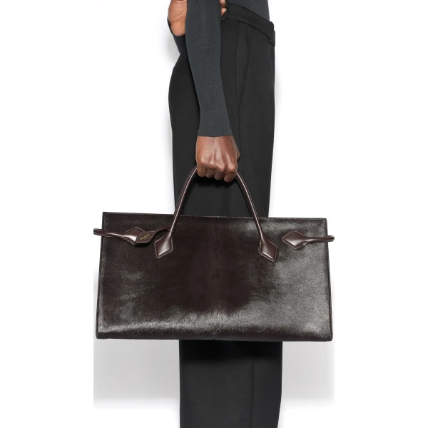 Alaïa Le Teckel Tote Bag In Haircalf Leather - Alaia Bags - Laser Cut Luxury - Shop at Coveti