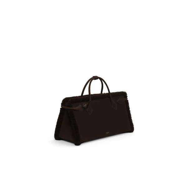 Alaïa Le Teckel Tote Bag In Merino Shearling - Alaia Bags - Laser Cut Luxury - Shop at Coveti