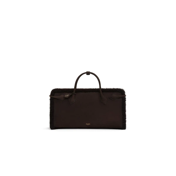 Alaïa Le Teckel Tote Bag In Merino Shearling - Alaia Bags - Laser Cut Luxury - Shop at Coveti