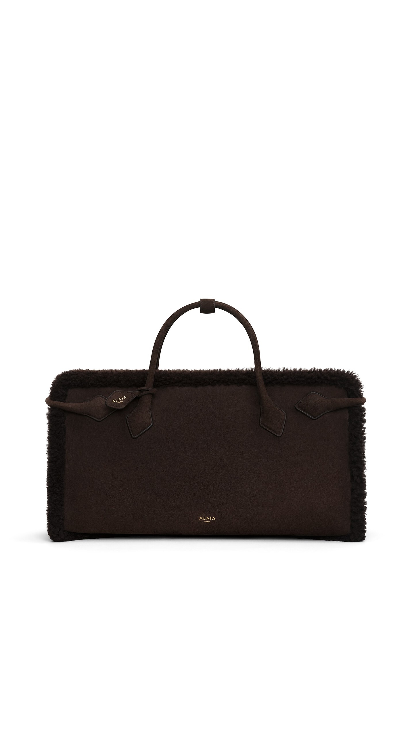 Alaïa Le Teckel Tote Bag In Merino Shearling - Alaia Bags - Laser Cut Luxury - Shop at Coveti