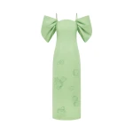 Leo Lin Green Dresses Premium appliqué maxi dress