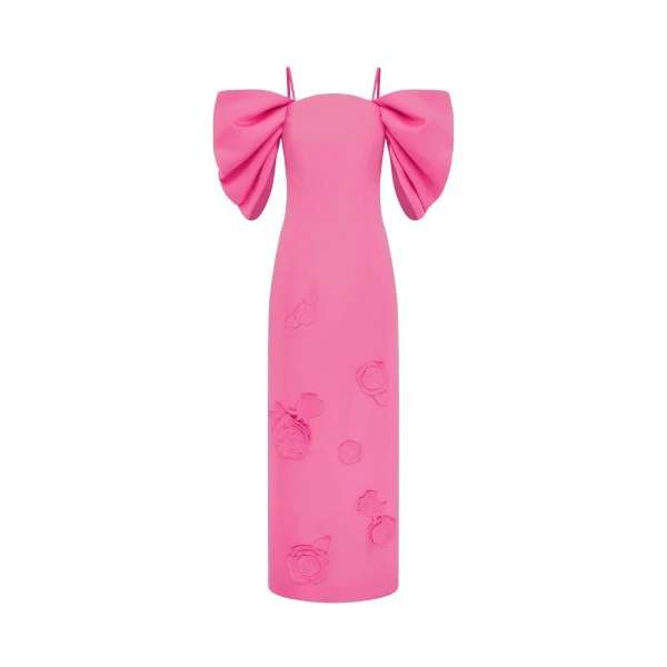 Leo Lin Pink Dresses Premium appliqué maxi dress