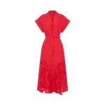 Leo Lin Red Dresses Premium appliqué midi dress