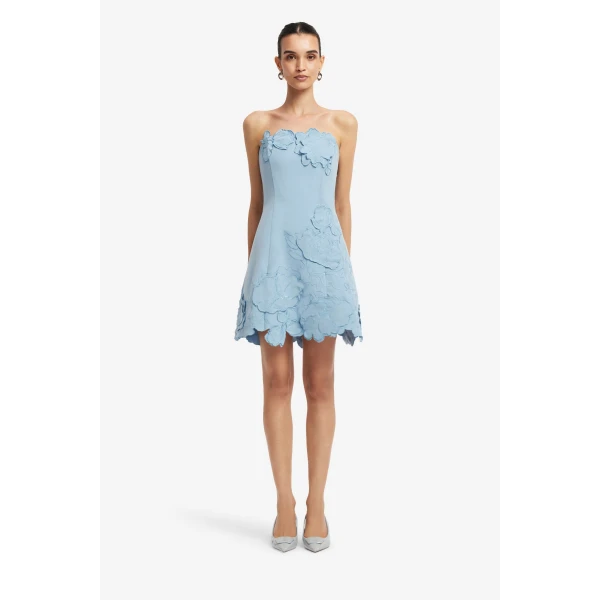 Leo Lin Ayla Appliqué Bustier Mini Dress, view 2