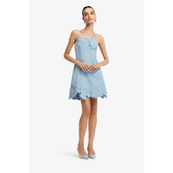 Leo Lin Ayla Appliqué Bustier Mini Dress, view 3