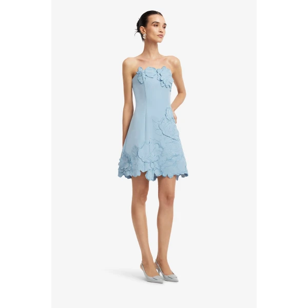 Leo Lin Ayla Appliqué Bustier Mini Dress, view 4