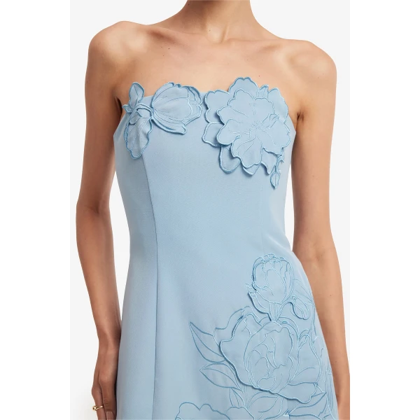 Leo Lin Ayla Appliqué Bustier Mini Dress, view 6