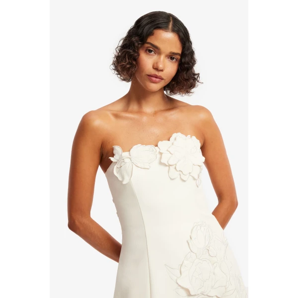 Fully lined - Appliqué Bustier Mini Dress from Coveti