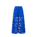 Leo Lin Blue Pants Premium lace wide leg pant