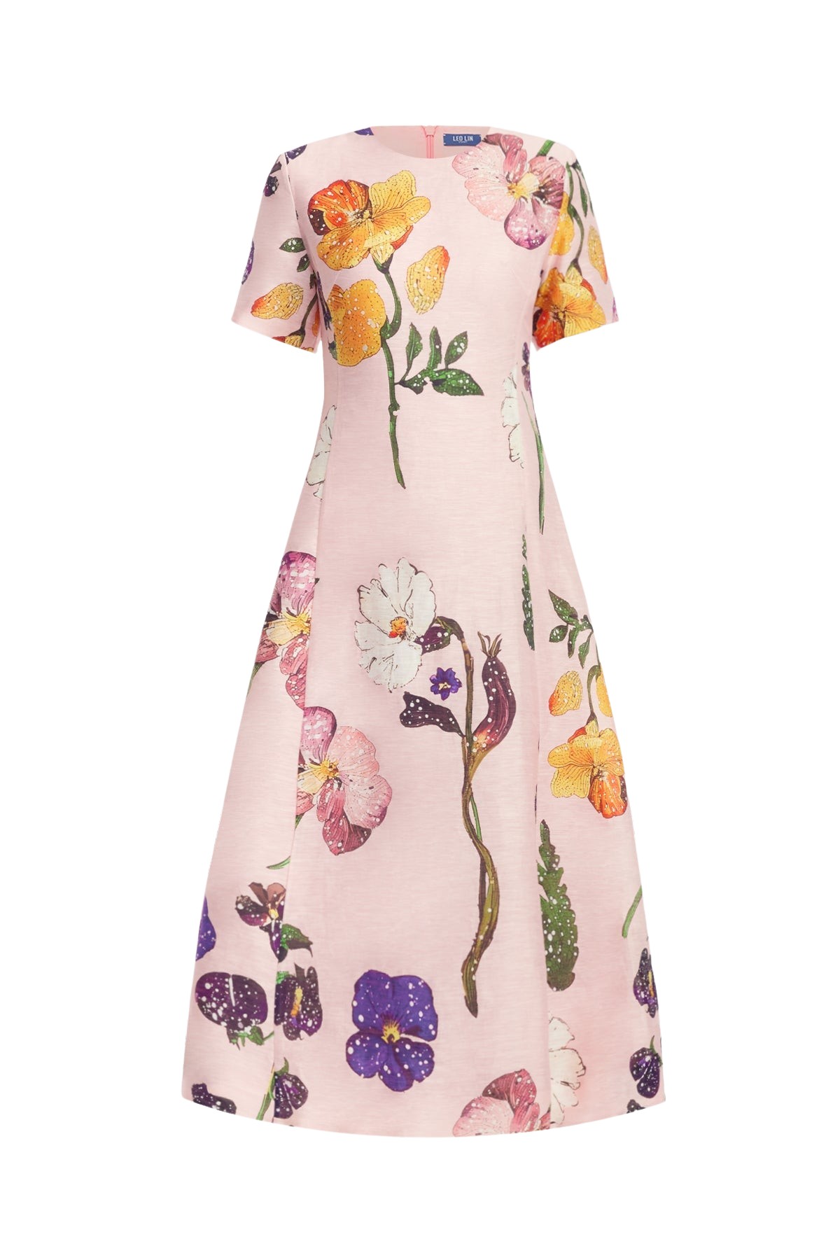 Leo Lin Caroline Short Sleeve Midi Dress