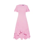 Leo Lin Pink Dresses Premium appliqué midi dress