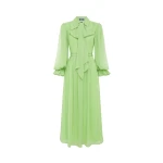Leo Lin Green Dresses Premium silk blend midi dress