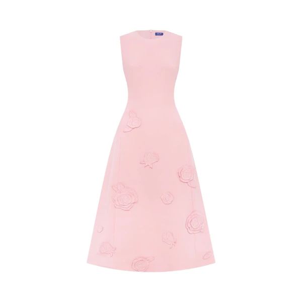 Leo Lin Pink Dresses Premium sleeveless midi dress