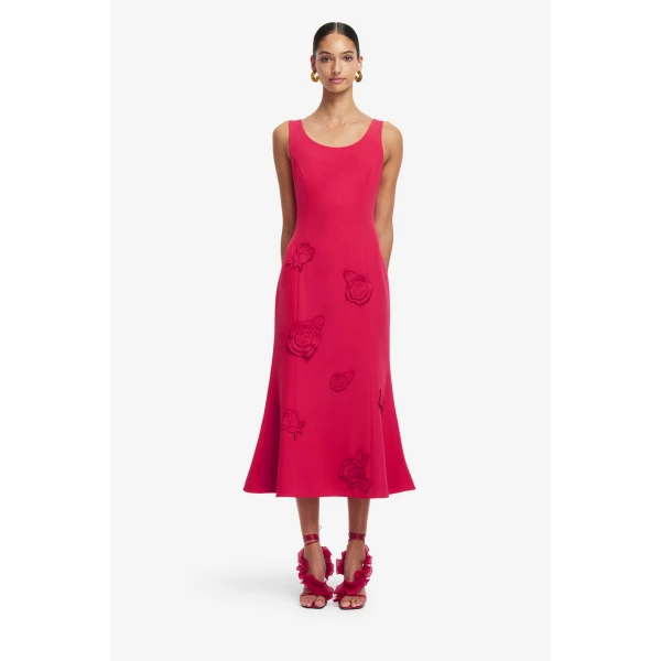 Leo Lin Emily Appliqué Midi Dress, view 2