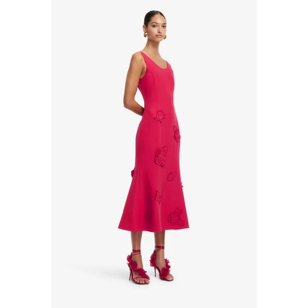 Leo Lin Emily Appliqué Midi Dress, view 4