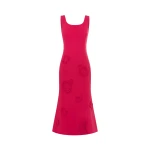 Leo Lin Red Dresses Premium appliqué midi dress