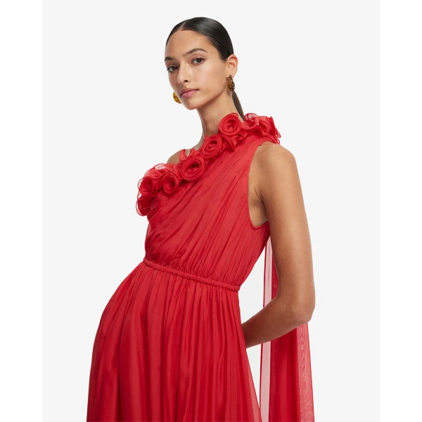 Fully lined - One Shoulder Maxi Dress from Coveti