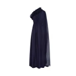 Leo Lin Blue Dresses Premium silk one shoulder gown
