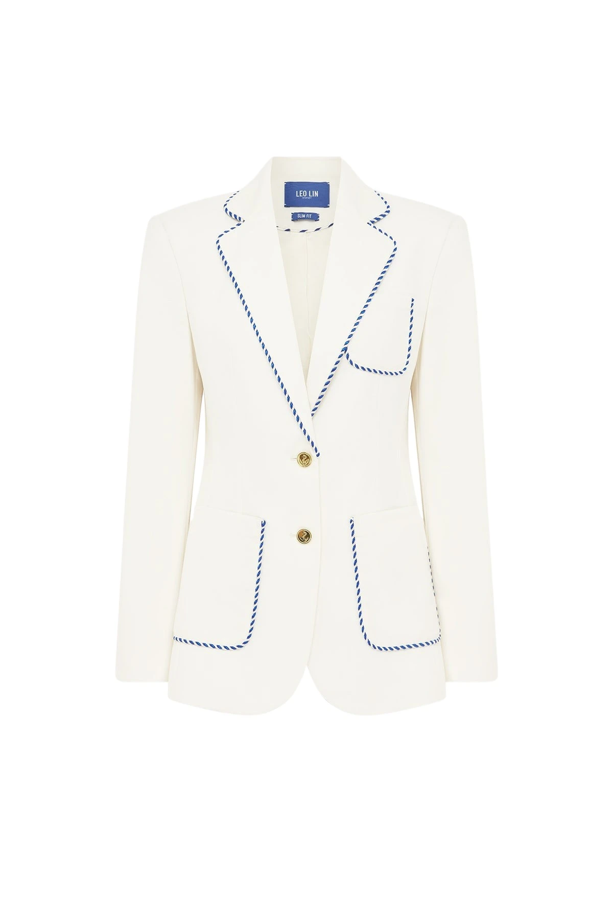 Leo-Lin-Jillian-638135_nobg Leo Lin White Jackets Premium wool blend tailored blazer