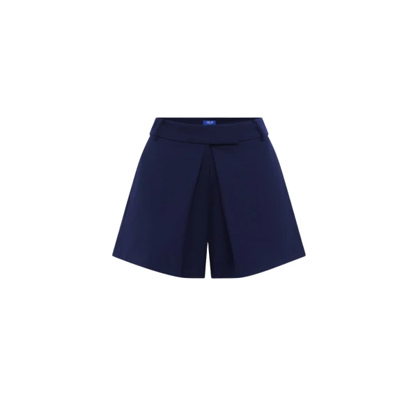 Leo Lin Blue Shorts Premium wool blend shorts