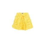 Leo Lin Yellow Shorts Premium lace shorts