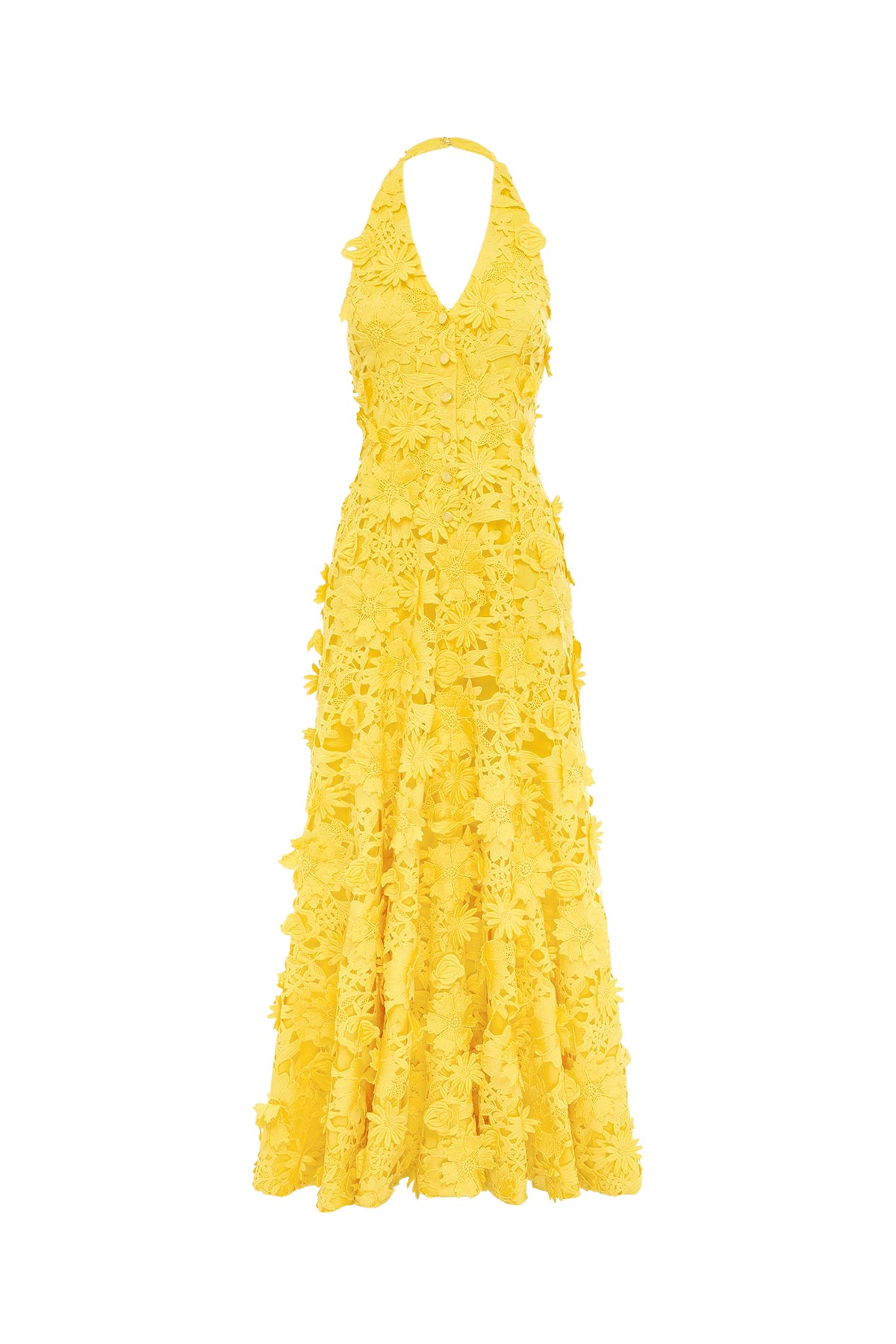 Leo Lin Juliette Lace Halterneck Maxi Dress