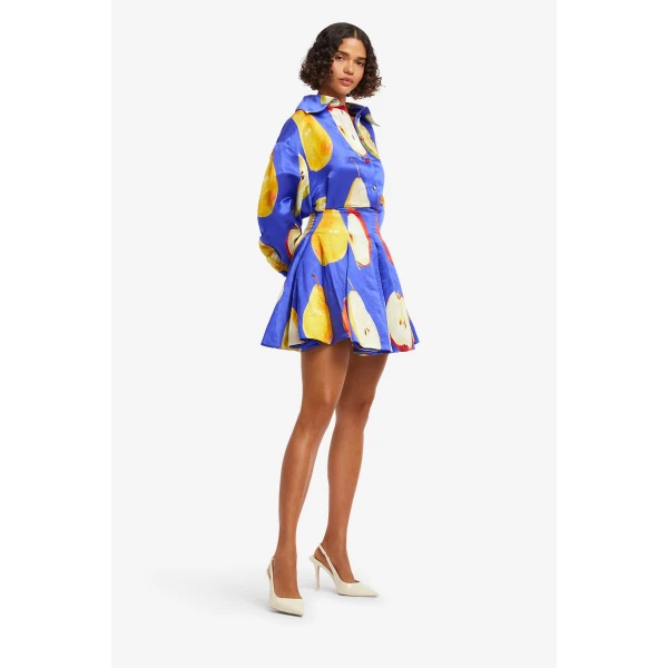 Voluminous A-line mini skirt