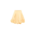 Leo Lin Yellow Skirts Premium appliqué mini skirt