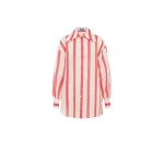 Leo Lin Red Tops Premium silk blouse