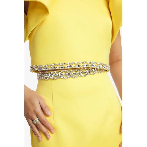 Fully lined - Embellished Maxi Skirt from Coveti