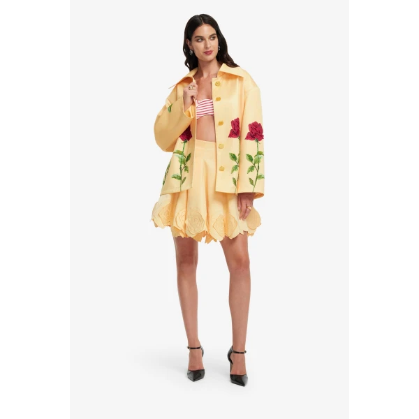 Exaggerated collar neckline