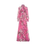 Leo Lin Pink Dresses Soft pink and ivory magnolias scattered across a gentle base. Light