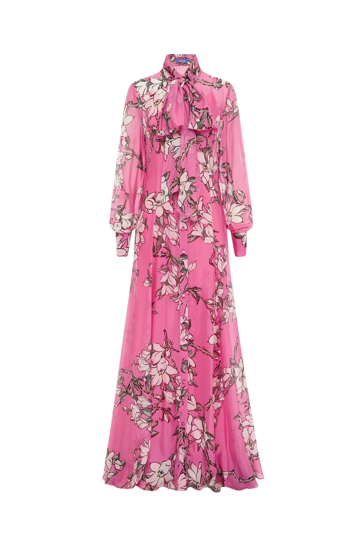 Leo-Lin-Lilith33057_nobg Leo Lin Pink Dresses Soft pink and ivory magnolias scattered across a gentle base. Light