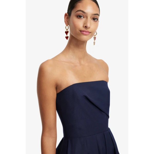 Pleated A-line skirt