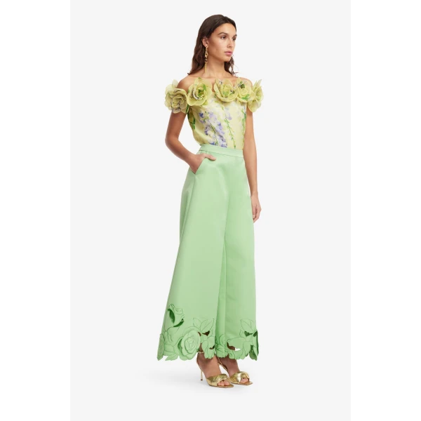 Premium silk off shoulder top