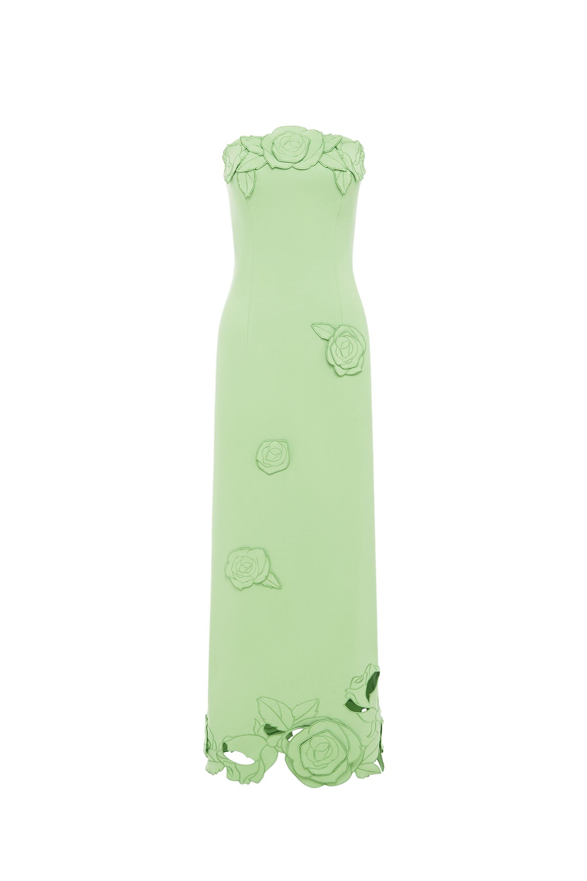Leo Lin Rayna Appliqué Bustier Maxi Dress