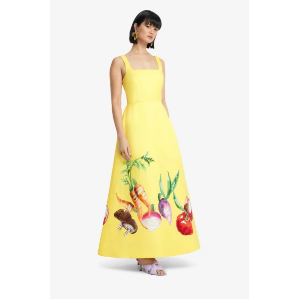 Premium printed maxi dress