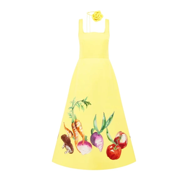 Leo Lin Yellow Dresses Who said veggies cant be fabulous? This is a vibrant
