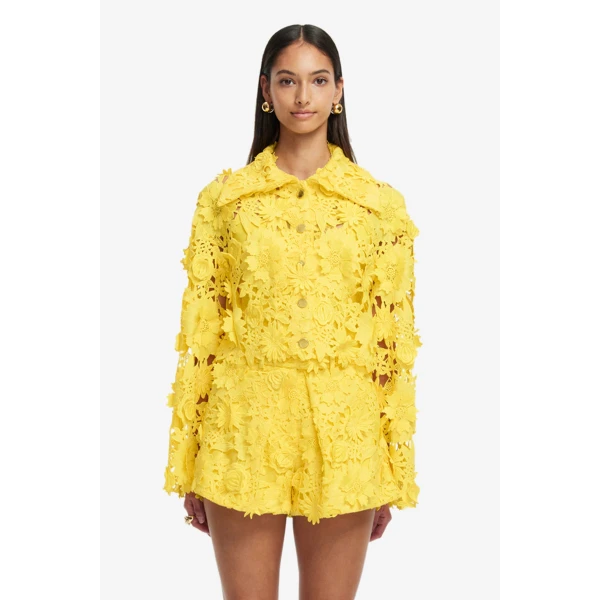 Exaggerated collar neckline