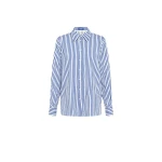 Leo Lin Blue Tops Premium cotton tailored shirt