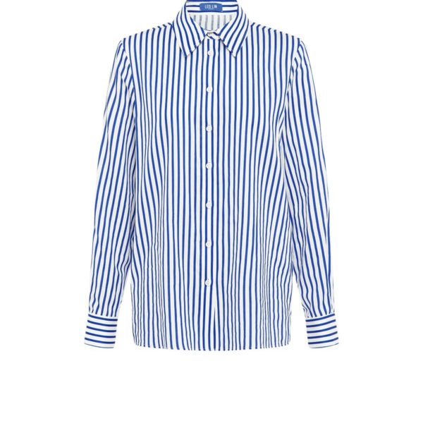 Leo Lin Blue Tops Premium cotton tailored shirt
