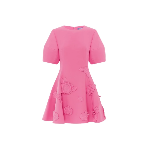 Leo Lin Simona Appliqué Mini Dress