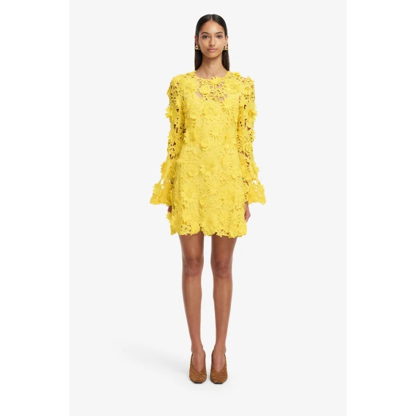 Leo Lin Suzanne Lace Bell Sleeve Mini Dress, view 2
